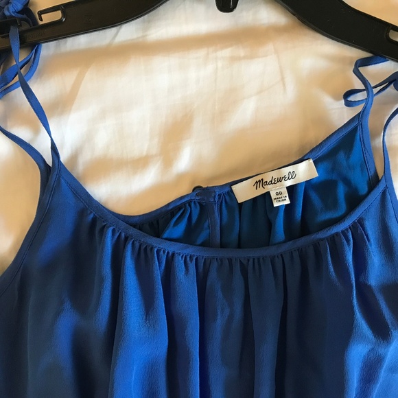 Madewell Tie Strap Silk Midi Dress - Picture 3 of 4